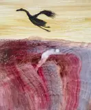 Leda And The Swan by Sidney Nolan, c.1960, oil on paper, sold Sep 2021