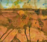 Kimberley Artist’S Camp by John Olsen, 2017, watercolour and pastel on paper, offered Sep 2021