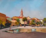Savoy, South Of France by Elma Roach, 1934, oil on canvas, sold Sep 2021
