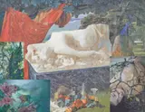 Echoe by John Young, 2005, digital print on linen, sold Mar 2022