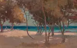 Ti-Tree, Brighton Beach by John Ford Paterson, 1895, oil on canvas, sold Apr 2022