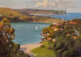Middle Harbour (Sydney) by Ernest Buckmaster, oil on canvas, sold Apr 2022