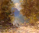 Burragorang Idyll by Rubery Bennett, oil on canvasboard, sold Apr 2022