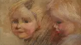 Double Portrait Of Betty Nichols by Florence Rodway, c.1905, pastel on paper, offered Apr 2022