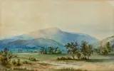 Mt Sturgeon, Grampians by Isaac Whitehead, c.1870, watercolour on paper, sold Apr 2022