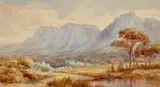 Table Mountain by Charles Rolando, watercolour on paper, sold Apr 2022
