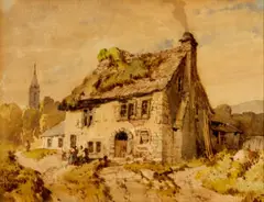 House In Switzerland by Louis Buvelot, 1869, watercolour on paper, offered Apr 2022