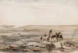 Port River From The Hills, Adelaide by John Skipper, c.1830s, watercolour on paper, sold Apr 2022