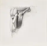 Saddle Drawing by Tim Storrier, 1982, charcoal on paper, sold May 2022
