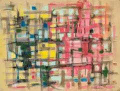 Untitled by Ralph Balson, 1951, pastel on paper, sold May 2022