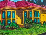 Western Suburbs by Howard Arkley, 1988, synthetic polymer paint and photocopy on paper, sold Aug 2022