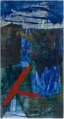 Blank Thought Blood Remembering Viii by John Beard, 1989, monotype on paper, sold Aug 2022