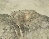 Rhythmical Slopes, Bathurst by Lloyd Rees, 1965, charcoal and wash on paper, sold Aug 2022