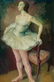 Ballerina by Janet Dawson, c.1955, oil on canvas on composition board, sold Aug 2022