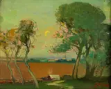 A Study For ‘The Hour Of Romance’ by Sydney Long, c.1914, oil on board, sold Aug 2022