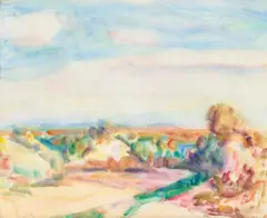 New Zealand Landscape by John Peter Russell, c.1924, watercolour on paper, sold Aug 2022