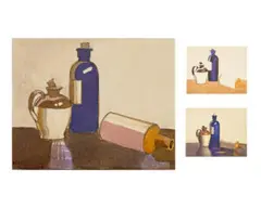 Still Life Of Bottles (Triptych) by Nora Heysen, 1926, pencil and watercolour on three sheets of paper (triptych), sold Aug 2022