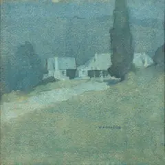 Nocturne by J J Hilder, c.1910, watercolour on paper, sold Aug 2022