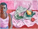 Still Life With A Figure by Donald Friend, c.1986, watercolour and ink on paper, sold Aug 2022
