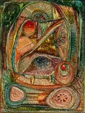 Fertility by Douglas Stubbs, 1966, oil on composition board, sold Aug 2022