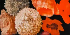 Rose Diptych by Tim Maguire, 1991, oil on sized paper on canvas (diptych), sold Oct 2022