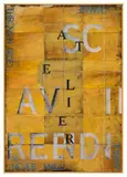Atelier Xi by Imants Tillers, 2002, synthetic polymer paint and gouache on 18 canvas boards, sold Oct 2022