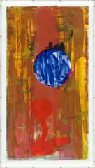 Blank Thought Blood Remembering Iii by John Beard, 1989, monotype on paper, sold Oct 2022