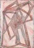 Twin Stars by Ildiko Kovacs, 2018, oil paint and graphite on card on board, sold Oct 2022