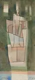 Standing Figure (9866) by Ludwig Hirschfeld-Mack, 1960, monotype and watercolour on paper, sold Oct 2022