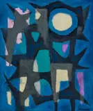 Celebration by John Coburn, c.1959, oil on board, sold Oct 2022