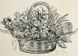Australian Native Flowers by Margaret Preston, 1959, charcoal and ink on paper, offered Oct 2022