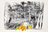 The Garden In Sanur, Bali by Brett Whiteley, 1980, screenprint with offset lithography, sold Oct 2022