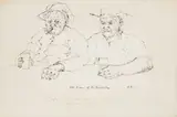 Old Timers Of The Kimberleys by Russell Drysdale, 1961, pen and ink on paper, sold Oct 2022