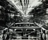 Gmh Dandenong, Melbourne by Wolfgang Sievers, 1966, silver gelatin photograph, sold Oct 2022