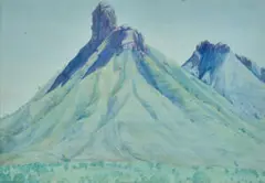 Winbarku by Albert Namatjira, c.1950s, watercolour on paper, sold Oct 2022