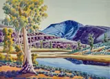 Mount Hermannsburg by Walter Ebatarinja, 1963, watercolour on paper, sold Oct 2022