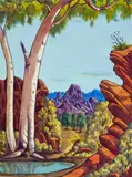 Untitled by Wenten Rubuntja, watercolour on paper, sold Oct 2022