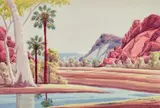 Palm Valley, Central Australia by Walter Ebatarinja, watercolour on paper, sold Oct 2022