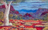 Storm Approaching Over Jay Creek by Douglas Kwarlpe Abbott, 2008, watercolour on paper, sold Oct 2022