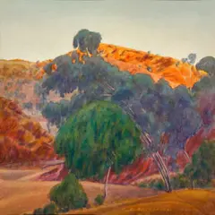 Central Australian Landscape by Rex Battarbee, 1934, watercolour on paper, sold Oct 2022