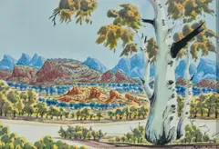 Untitled by Melvin Malbunka, watercolour on paper, offered Oct 2022