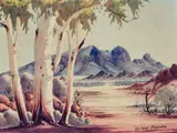 Large Gum by Claude Pannka, watercolour on paper, offered Oct 2022