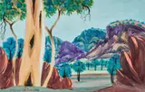 Ghost Gum by Steven Walbungara, watercolour on paper, sold Oct 2022