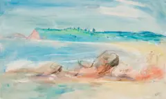 Gerringong Headland by Lloyd Rees, 1977, watercolour, pencil and charcoal on paper, offered Feb 2023