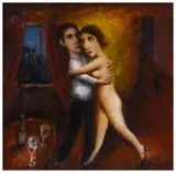 Nocturnal dance by Garry Shead, 2009, oil on composition board, sold Feb 2023