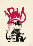 Gangsta rat by Banksy, 2004, colour screenprint, offered Feb 2023