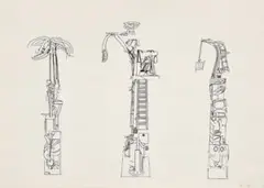 Untitled by Robert Klippel, 1983, collage, pen and ink on paper, sold Feb 2023