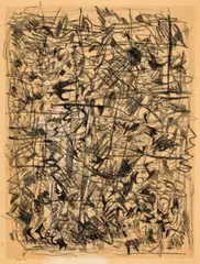 Drawing by Peter Booth, 1965, pencil on paper, sold Feb 2023