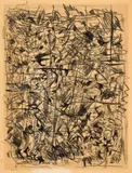 Drawing by Peter Booth, 1965, pencil on paper, sold Feb 2023