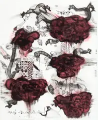 Omonuo by John Pule, 2004, lithograph on paper, sold May 2023